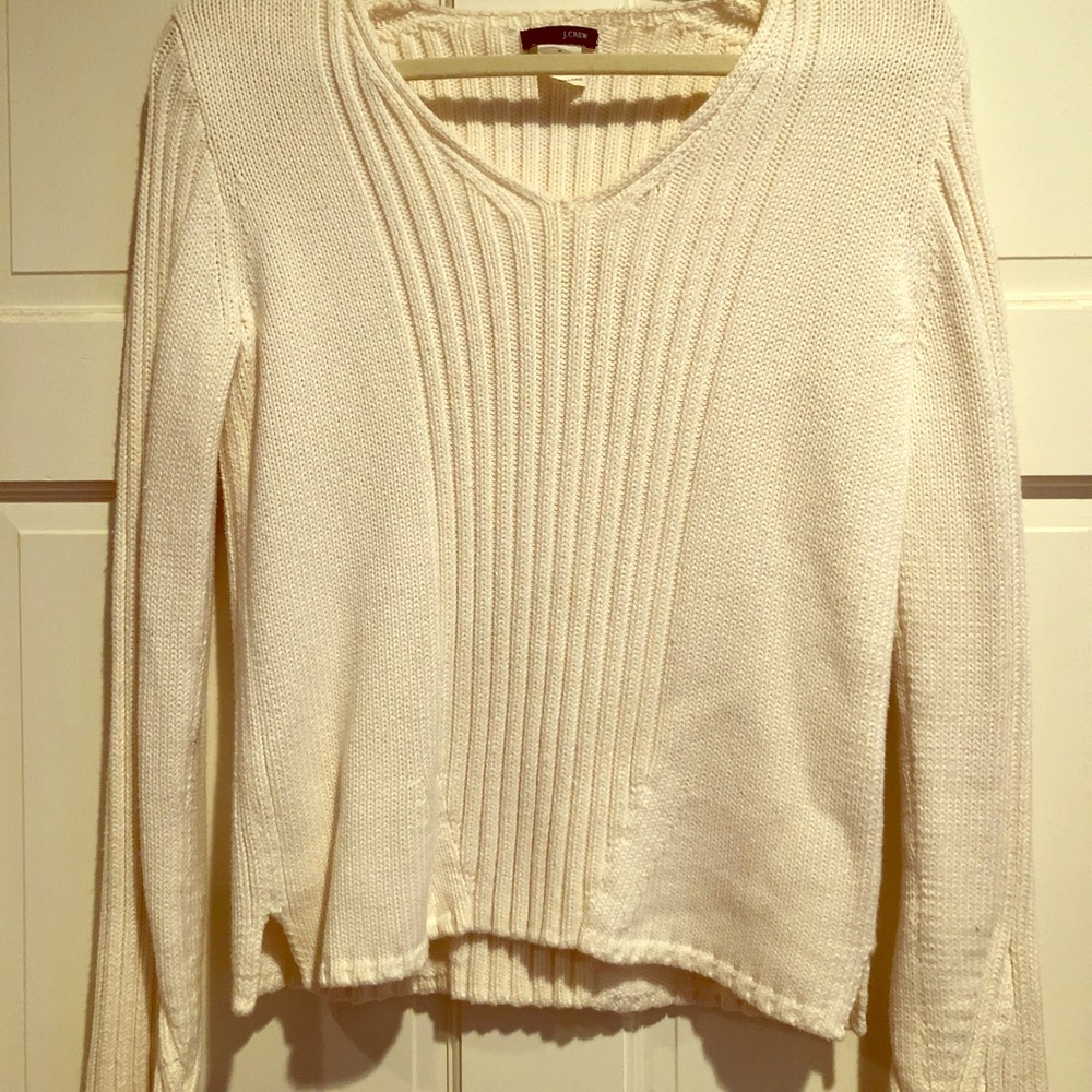 Spring Jcrew white sweater